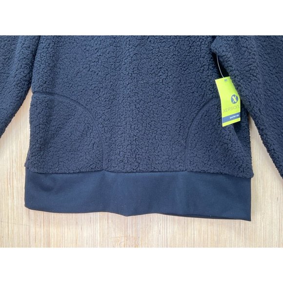 Xersion - Women's Quarter Zip Fleece Pullover Sweatshirt - Black - Large - Picture 12 of 14